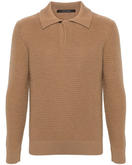 Tagliatore buttoned knitted polo shirt