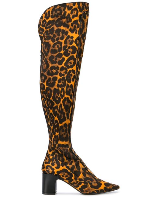 Fabrizio Viti leopard-print knee boots