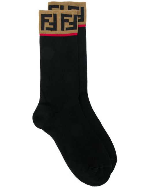 Fendi logo patch socks