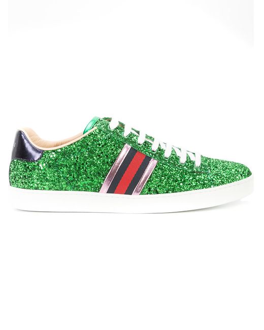 Gucci lace-up sneakers with Web