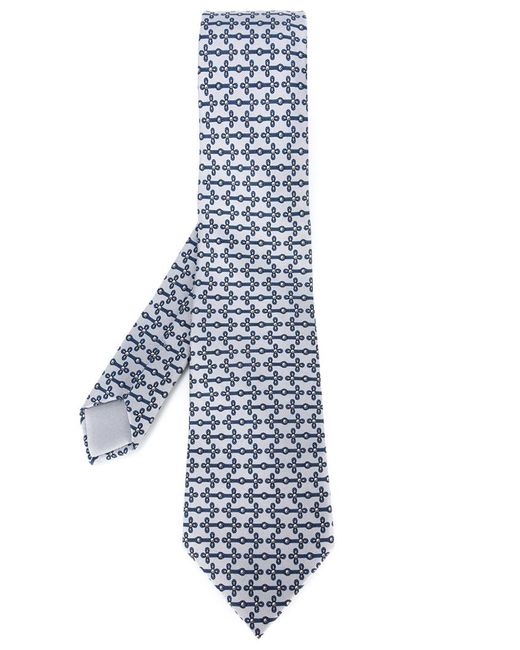 Hermès ogee print tie