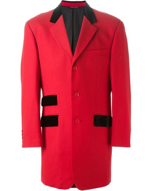 Moschino velvet pocket coat