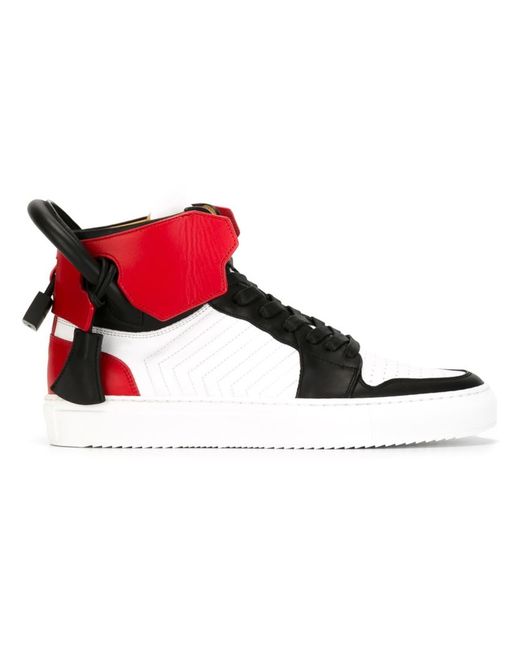 Buscemi panelled hi-top sneakers