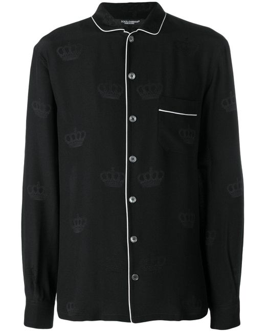 Dolce & Gabbana contrast piping pyjama top
