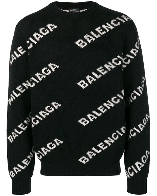 Balenciaga all-over logo jumper