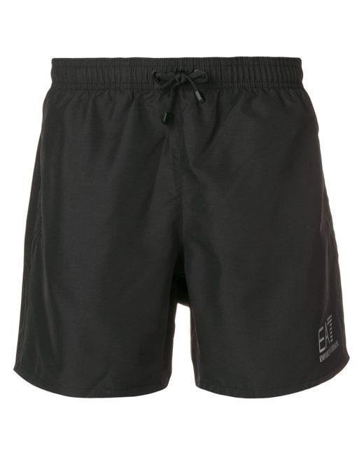 Ea7 logo print swim shorts