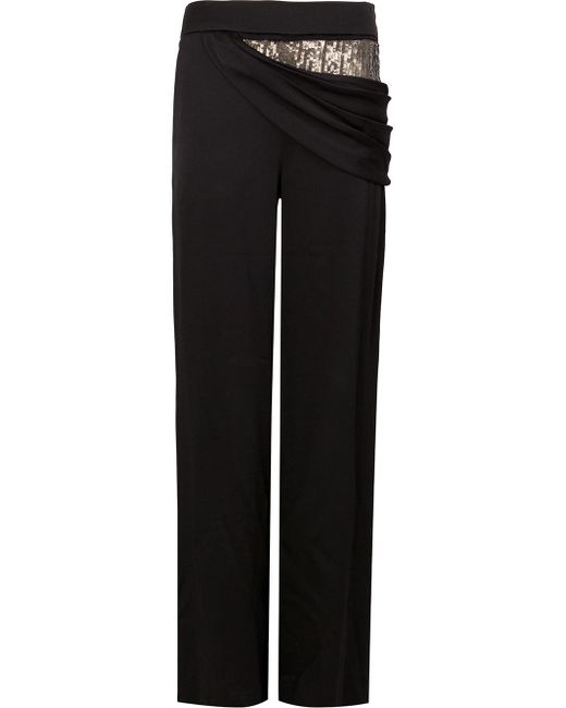 Monse sequin embellished draped trousers