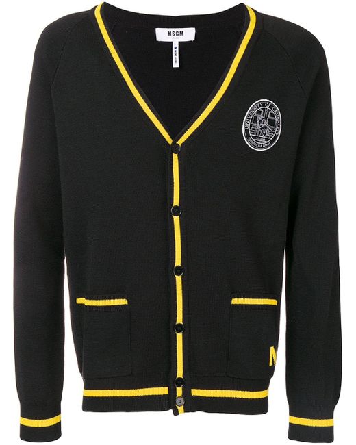 Msgm University of Casuality patch cardigan