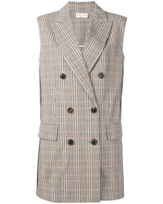 Sonia Rykiel checked double-breasted vest