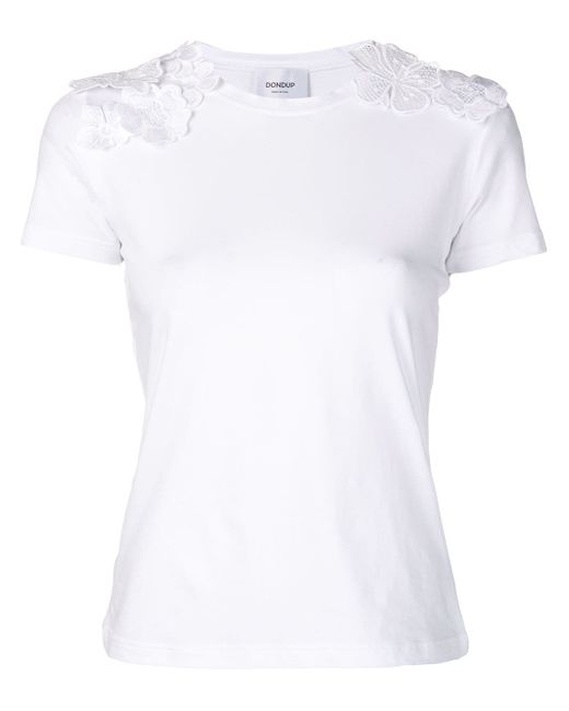 Dondup lace-detail fitted T-shirt