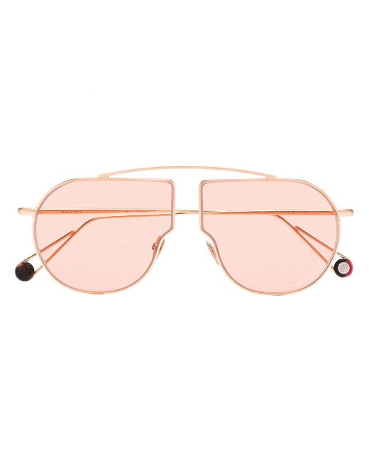 Ahlem rose gold Petit Pont aviator frame sunglasses