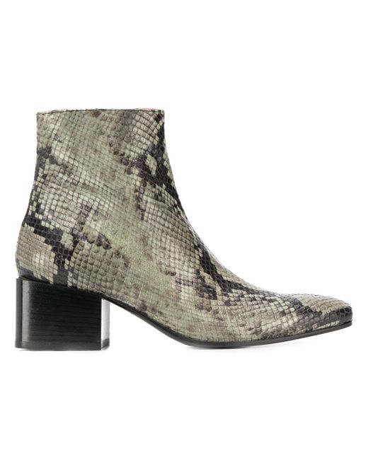 Acne Studios snake print ankle boots