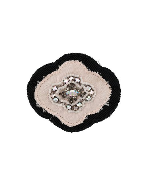 Prada flower embellished brooch