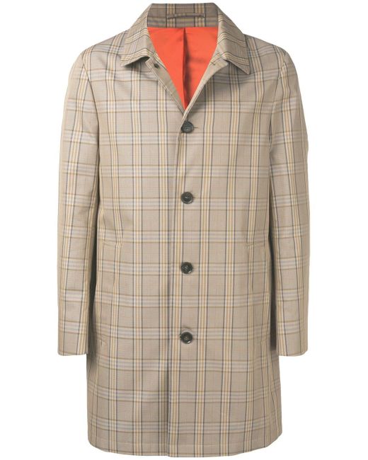 Calvin Klein plaid trench coat
