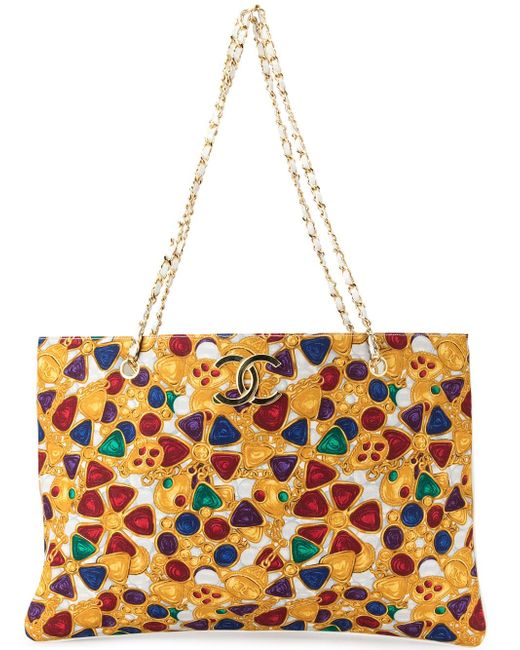 Chanel Jewelry Pattern Jumbo XL Chain Shoulder Tote Bag