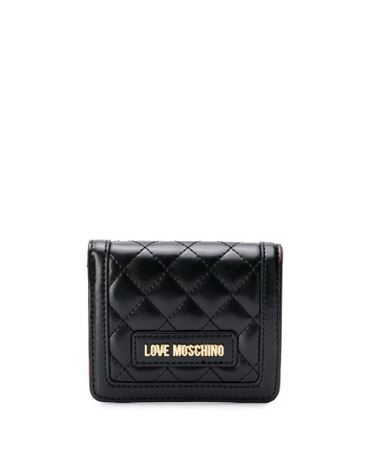 Love Moschino small logo patch wallet