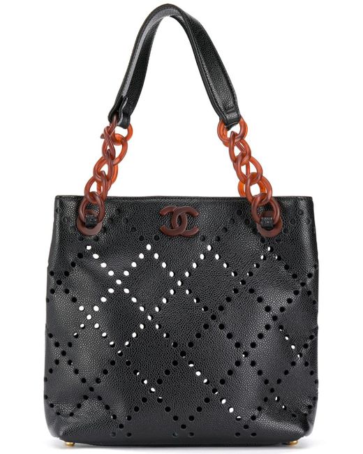 Chanel 2003-2004 perforated tote bag