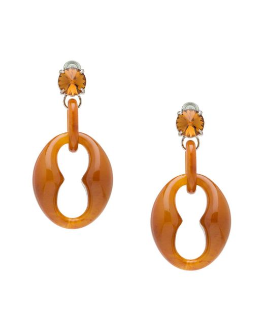 Prada geometric oversized earrings