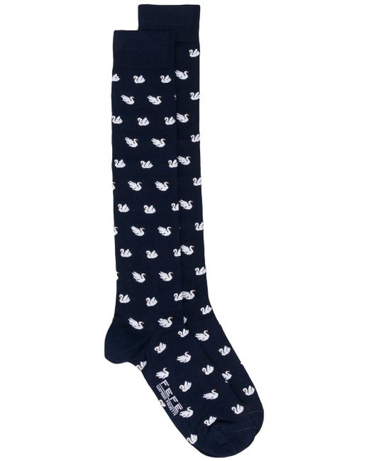 Fefè swan pattern socks