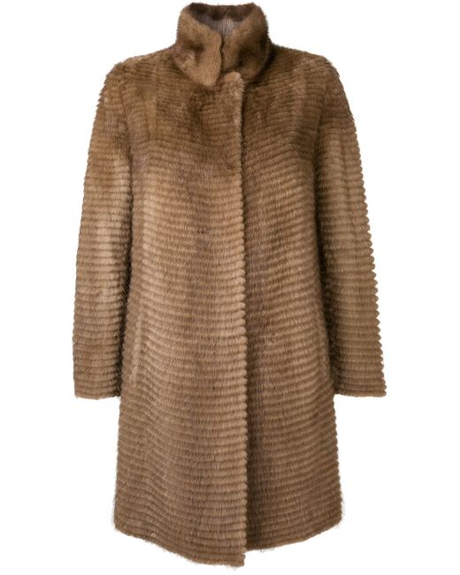 Liska fur trimmed coat