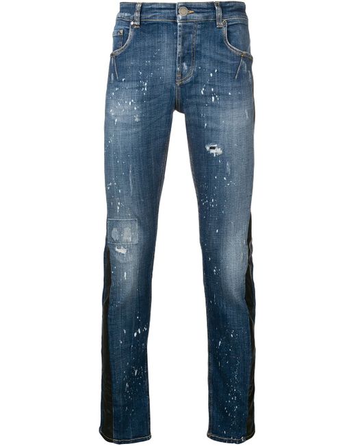 Les Hommes distressed slim fit jeans