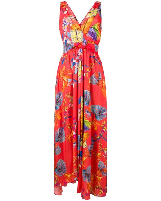 Pinko floral sleeveless maxi dress