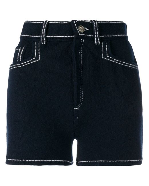 Barrie stitch-detail shorts