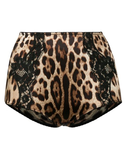 Dolce & Gabbana leopard print short shorts