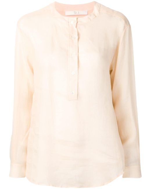 Tela sheer button-up blouse