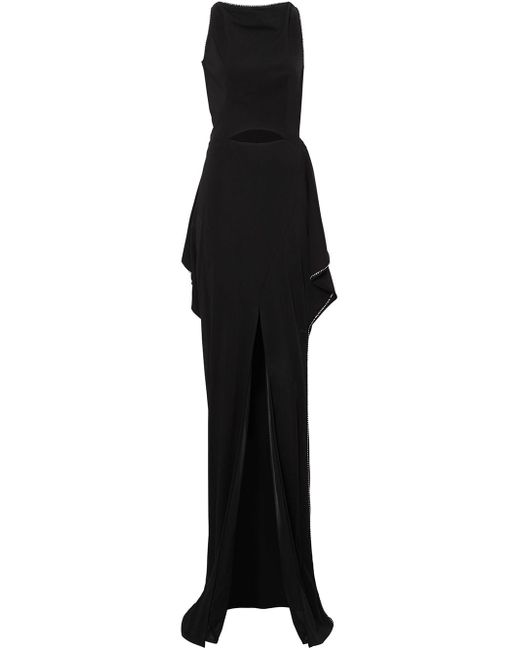 Burberry crystal detail cut-out stretch jersey gown