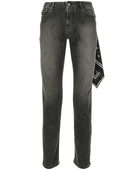 Emporio Armani scarf-detail skinny jeans