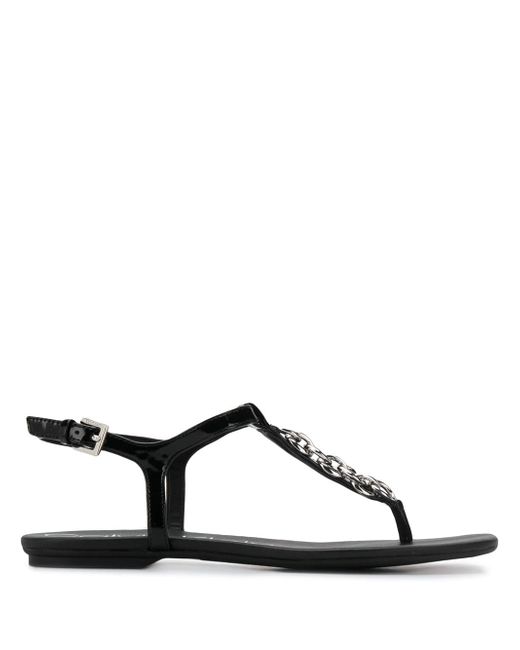 Calvin Klein chain embellished thong sandals