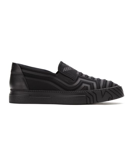 Emporio Armani quilted slip-on sneakers