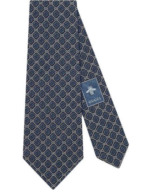 Gucci GG and rhombus motif tie