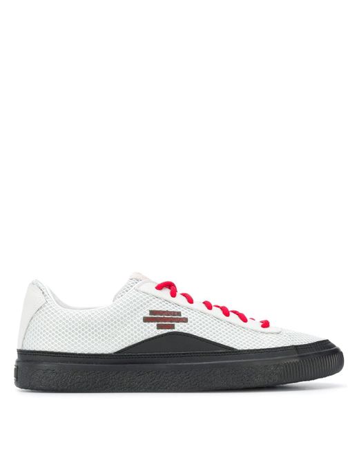 Puma contrast lace-up sneakers