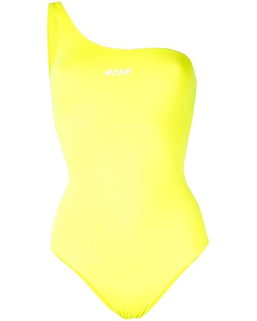 Msgm one shoulder swimsuit