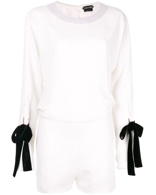 Tom Ford tied sleeve playsuit
