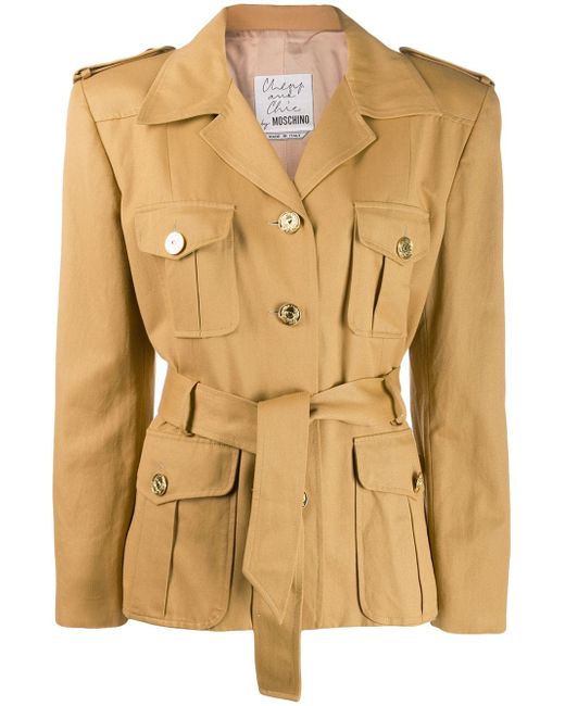 Moschino 1980s trench coat styled jacket