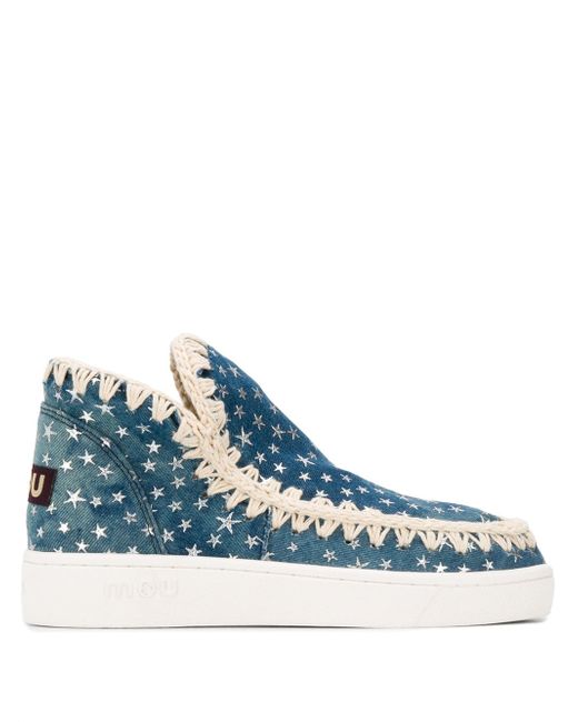 Mou star print slip-on boots