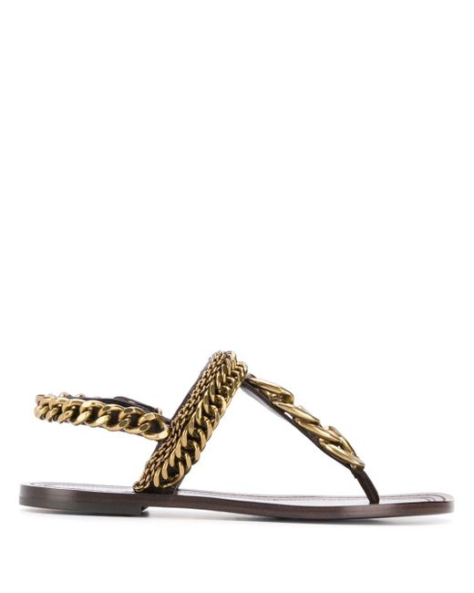 Philosophy di Lorenzo Serafini chain detail thong sandals