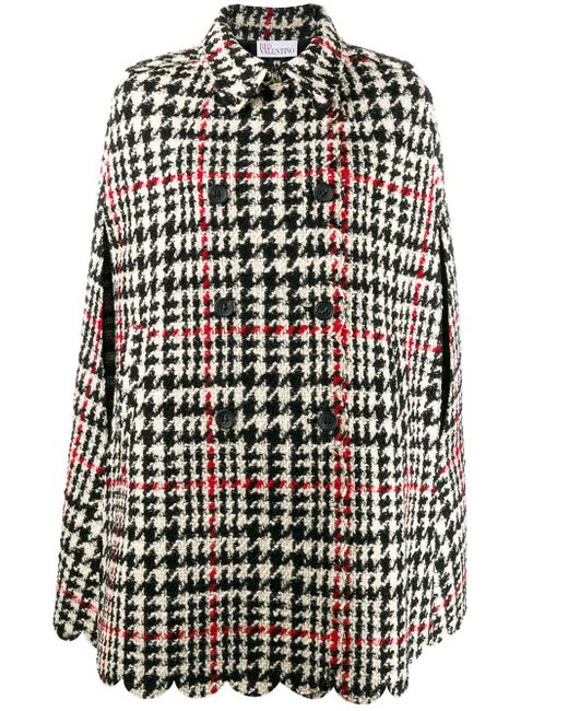 RED Valentino houndstooth cape
