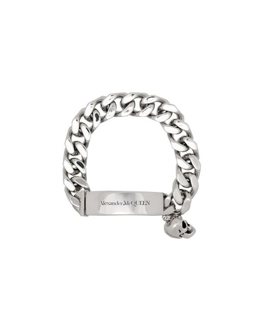 Alexander McQueen skull charm chain link bracelet