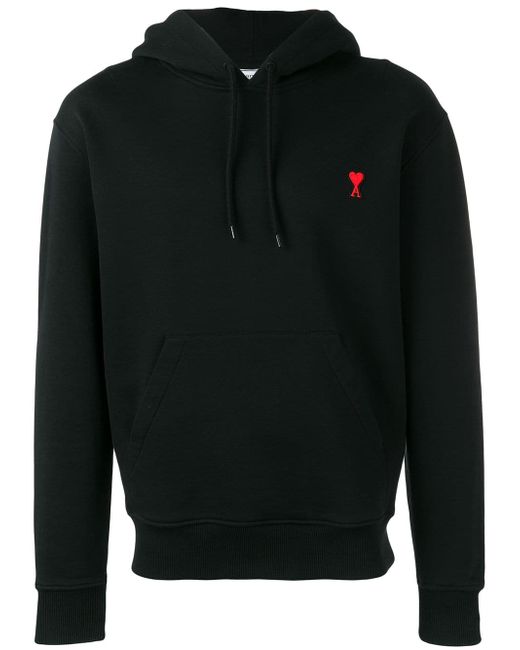 AMI Alexandre Mattiussi Hoodie With Red Ami De Coeur Patch