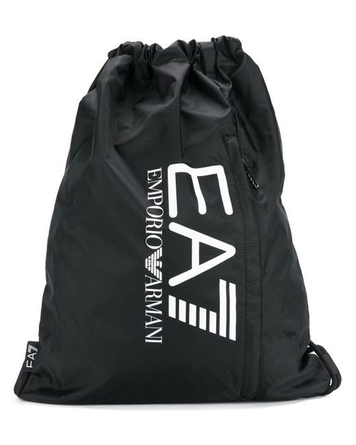 Ea7 drawstring logo backpack