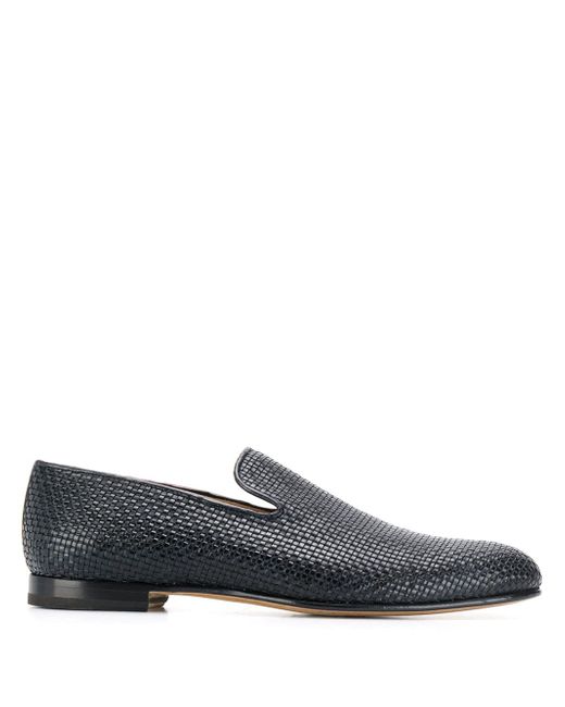 Brioni woven effect loafers