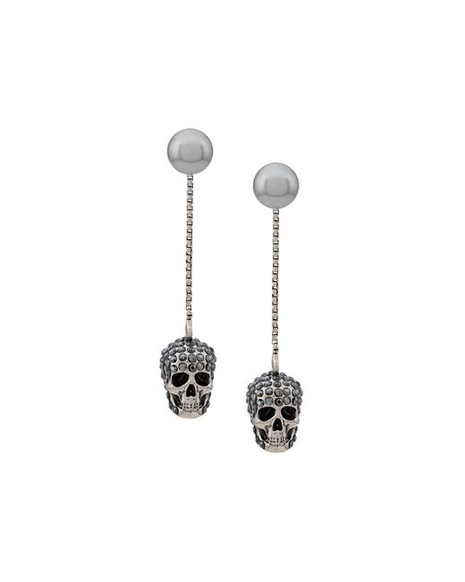 Alexander McQueen skull embellished drop earrings