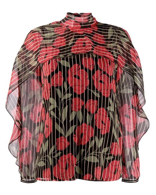 RED Valentino camellia printed blouse