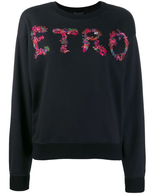 Etro paisley logo print sweatshirt
