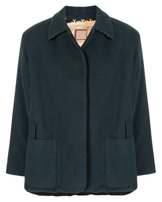 Hermès Pre-Owned collar detail reversible jacket