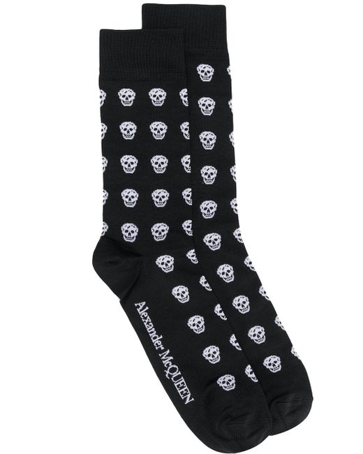 Alexander McQueen skull motif socks